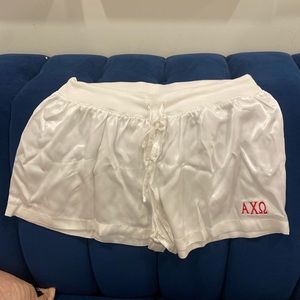 NEW white pj Harlow shorts with AXO embroidery